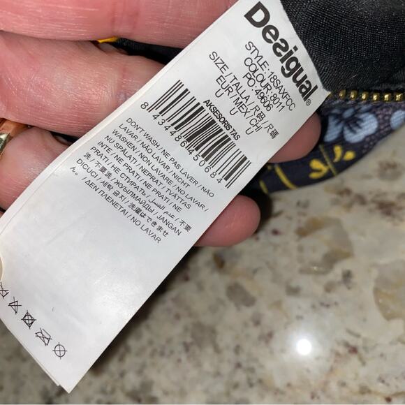 DESIGUAL Spain $129 Folded Paradiso Convertible Crossbody Bag Purse - Picture 13 of 14